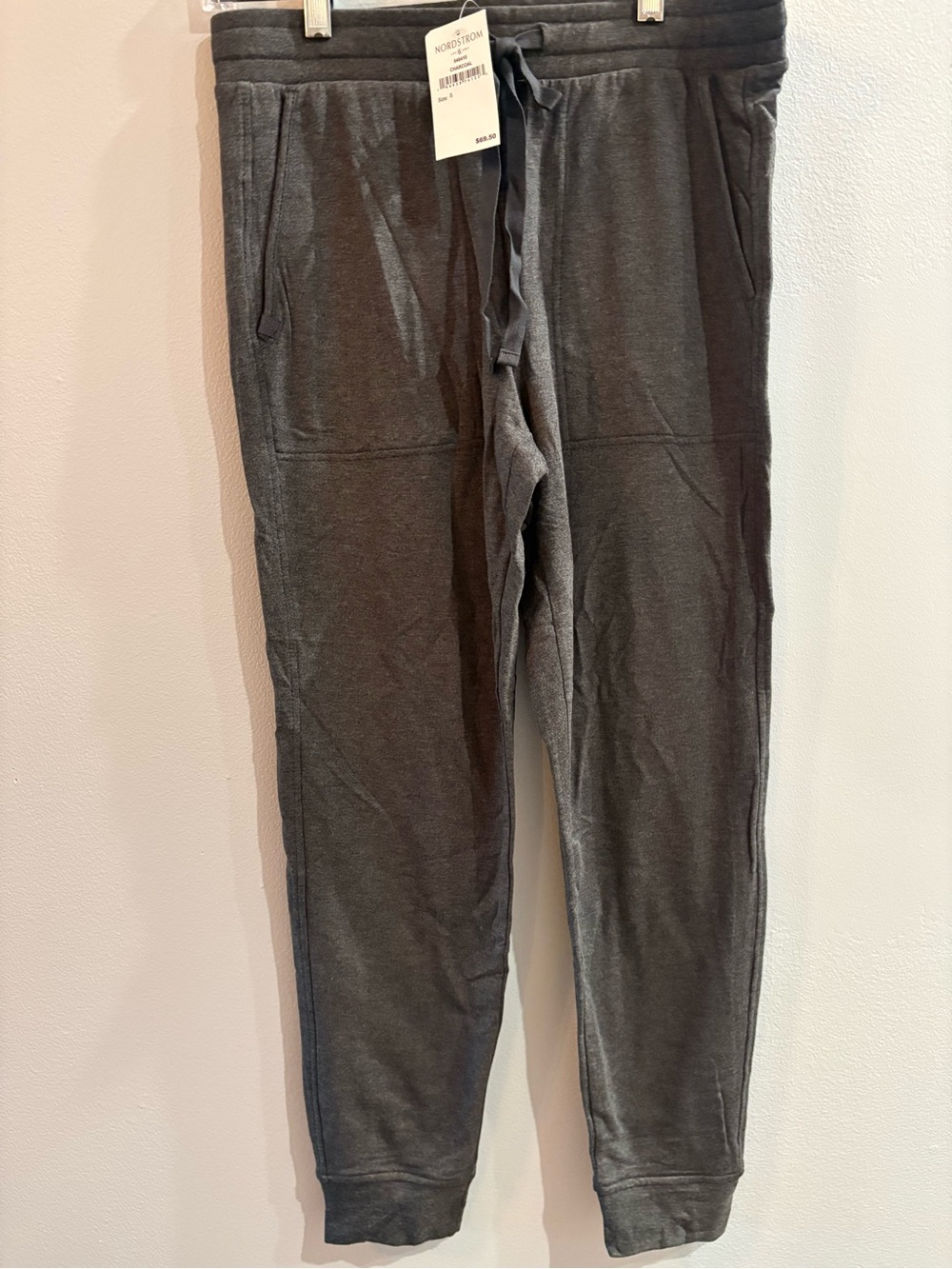 Lou & Grey Signaturesoft Plush Womens Charcoal Jogger Pants Stretch Pockets S